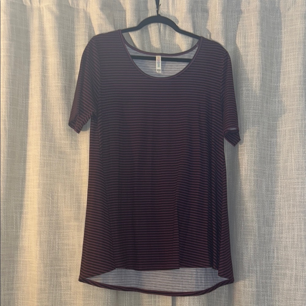 Striped Black and Purple Women's Top